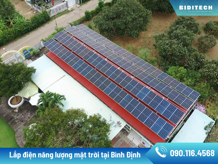 Lắp điện năng lượng mặt trời tại Bình Định